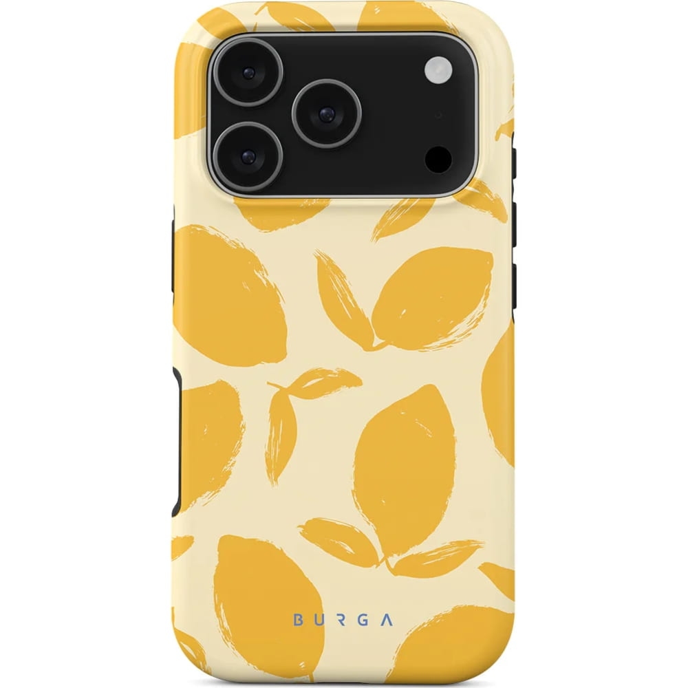 OUTLET: Etui Burga Lemon Tart Tough Magnetic do iPhone Air, żółte z cytrynowym wzorem