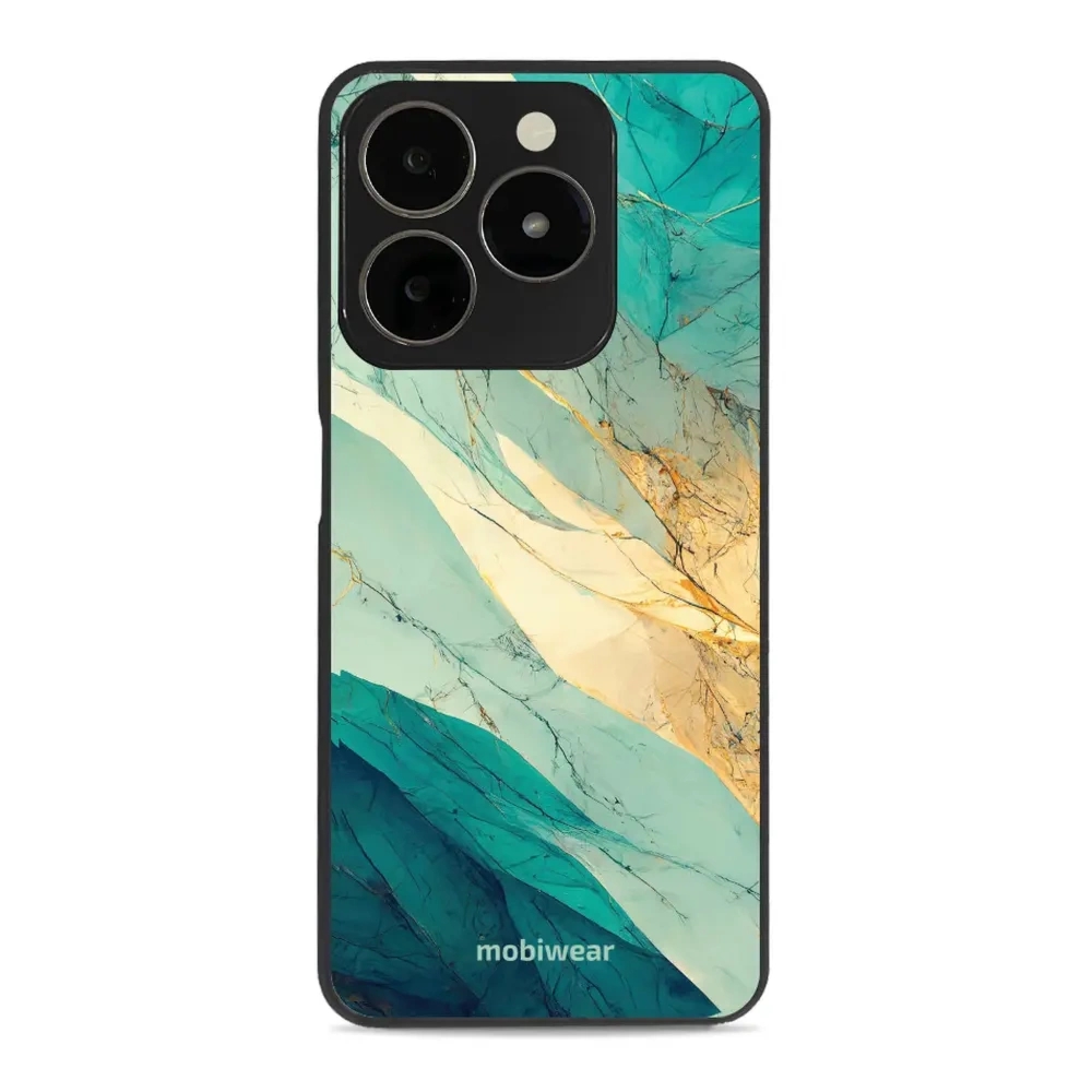 Etui ochronne do Realme C63 4G, Mobiwear Glossy Case, turkusowy marmur