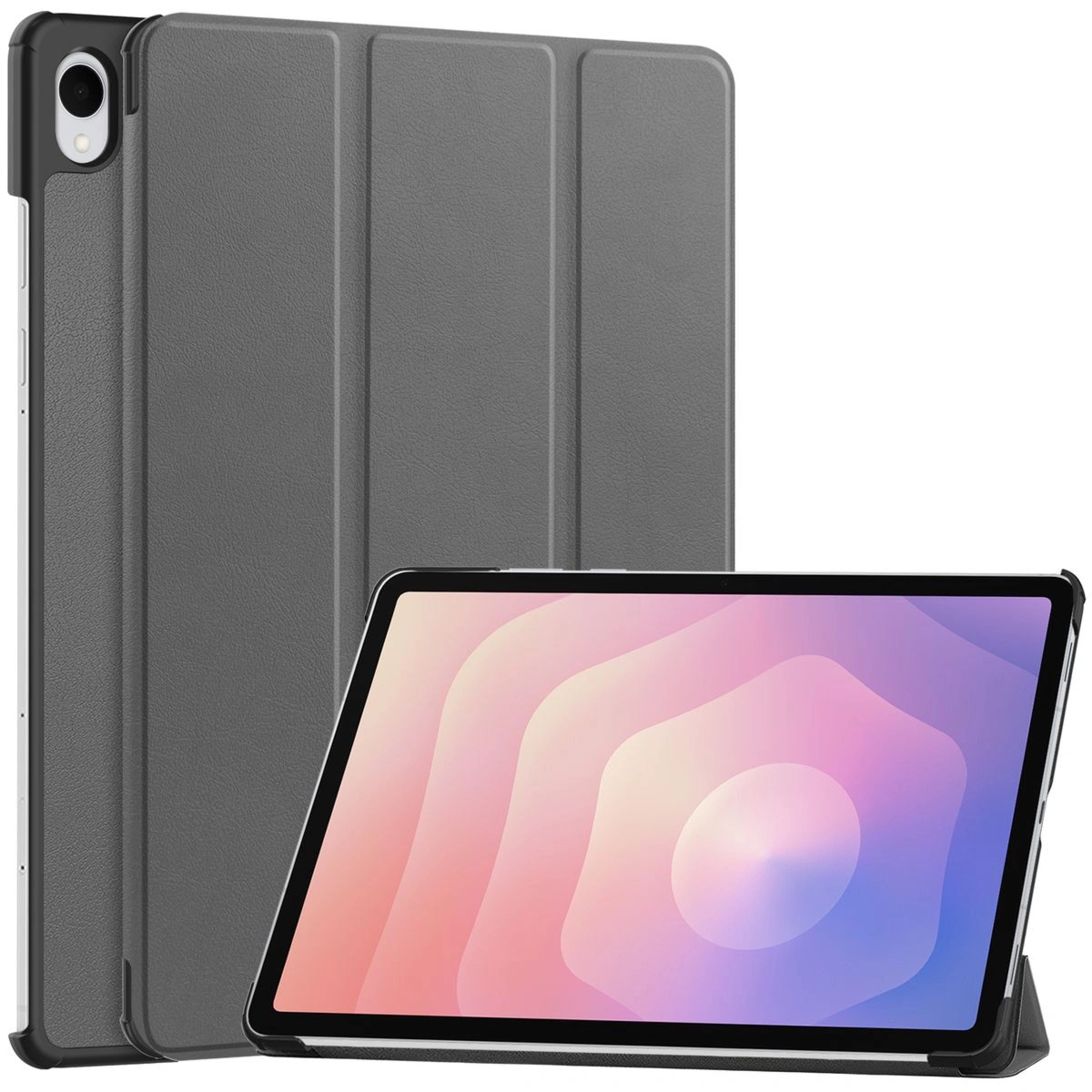 Etui z klapką Bizon Case Tab Croc do Galaxy Tab S11, szare