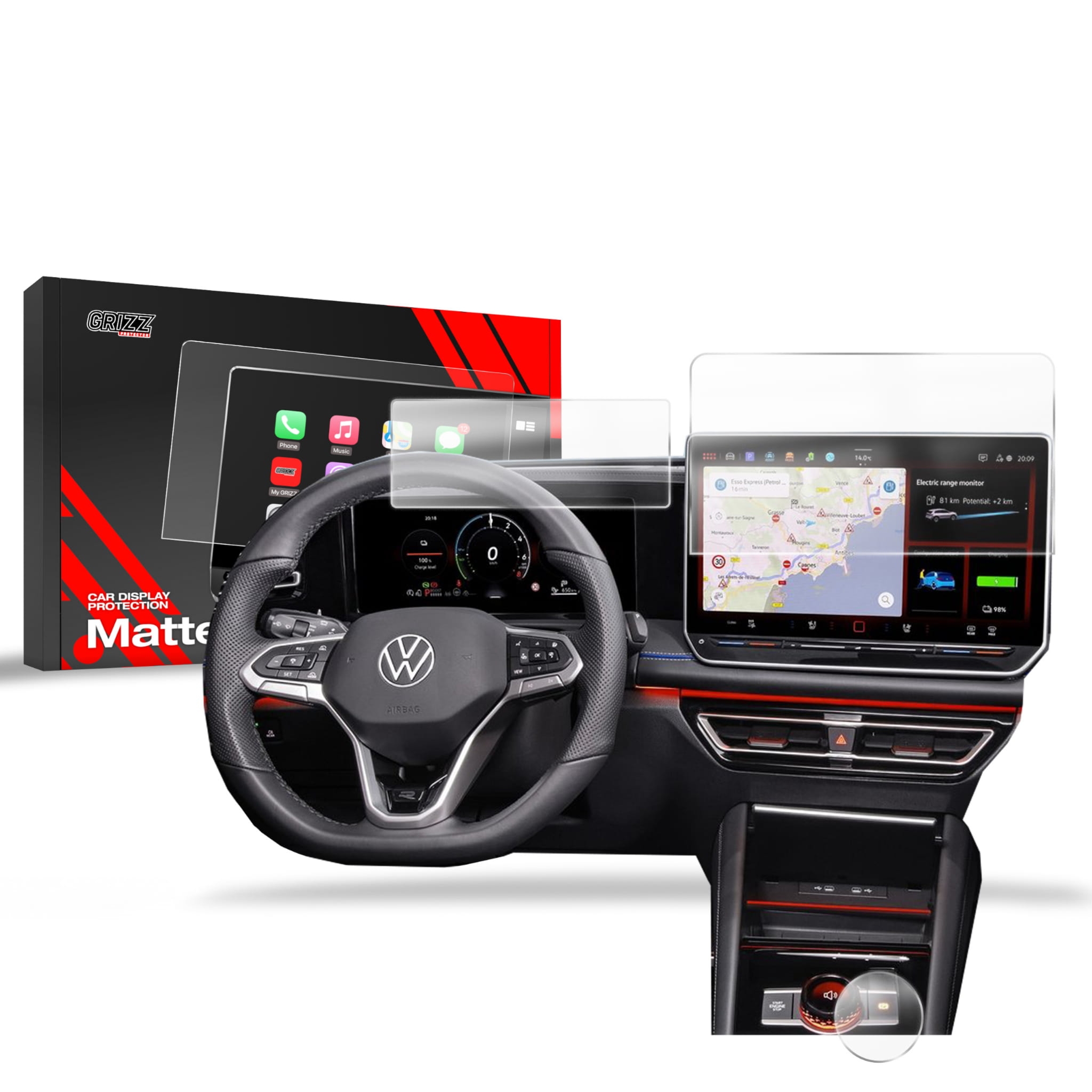 Folia matowa 3w1 Grizz Protector do Volkswagen Tayron 15″ (2024-2026)