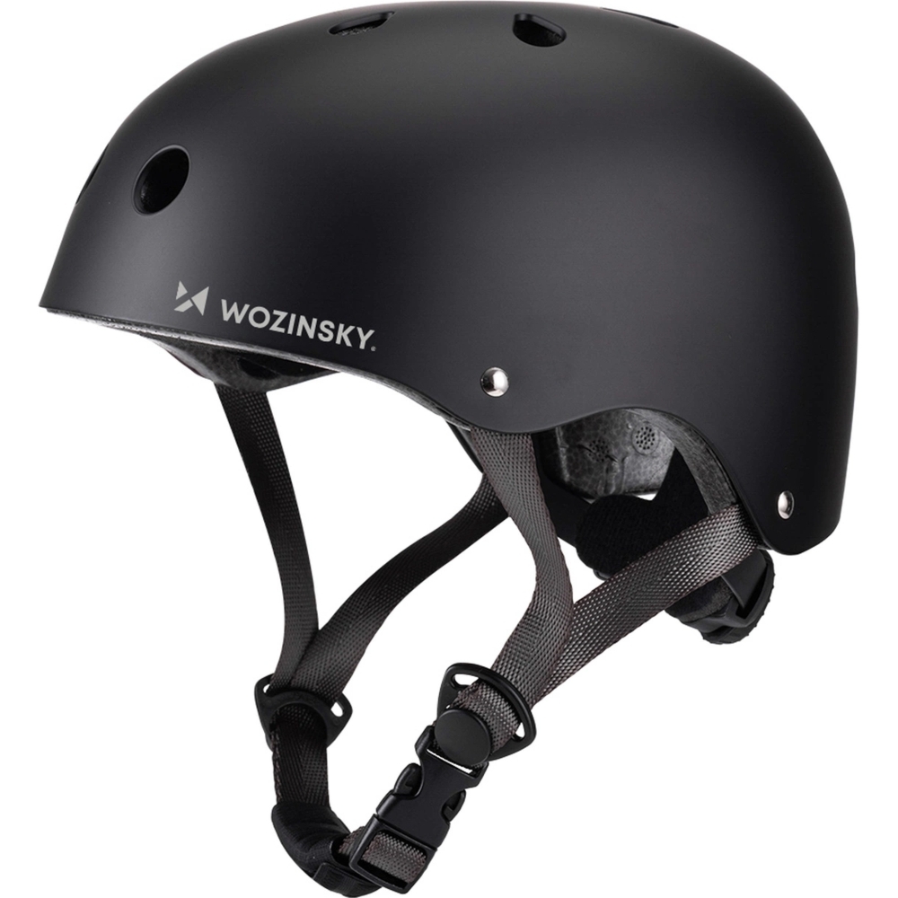 Kask rowerowy BMX/hulajnoga Wozinsky HT-38, 48-52 cm, czarny