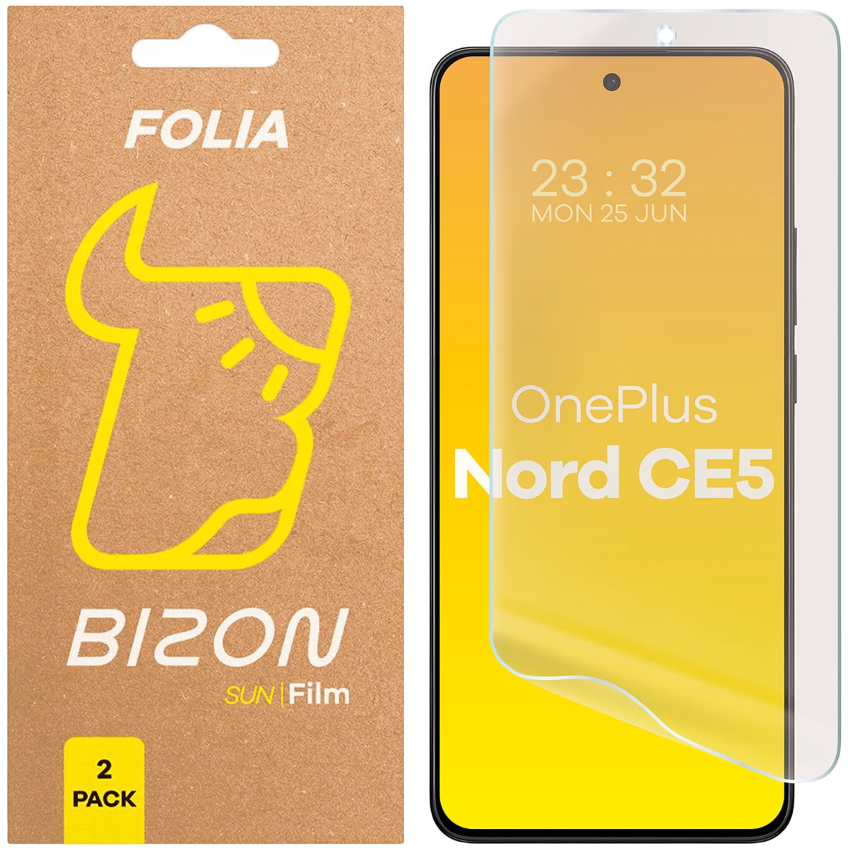 Folia matowa Bizon Film Sun Duo do OnePlus Nord CE5 5G, 2 sztuki