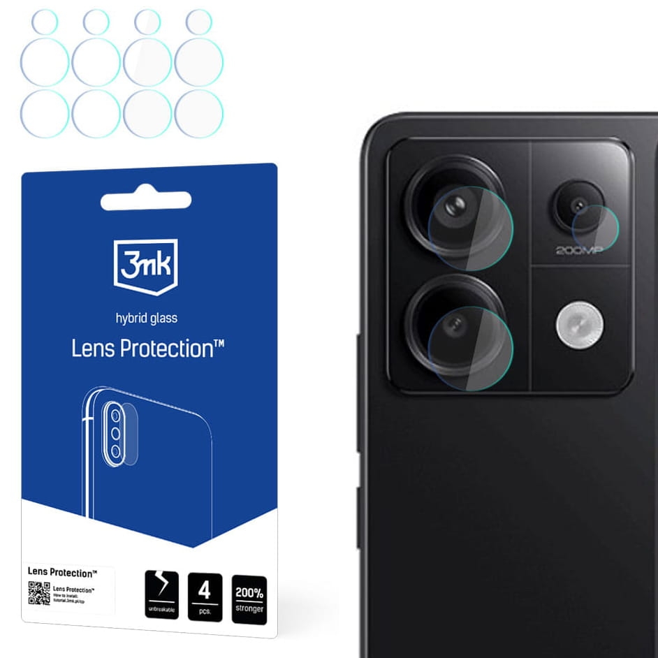 Image of Osłona na aparat 3mk Lens Protection do Redmi Note 13 Pro 5G, 4 zestawy