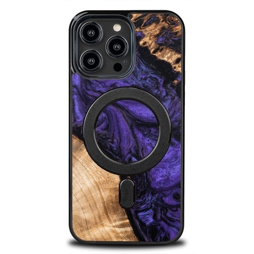 Image of Drewniane etui Bewood do iPhone 15 Pro Max, Violet MagSafe