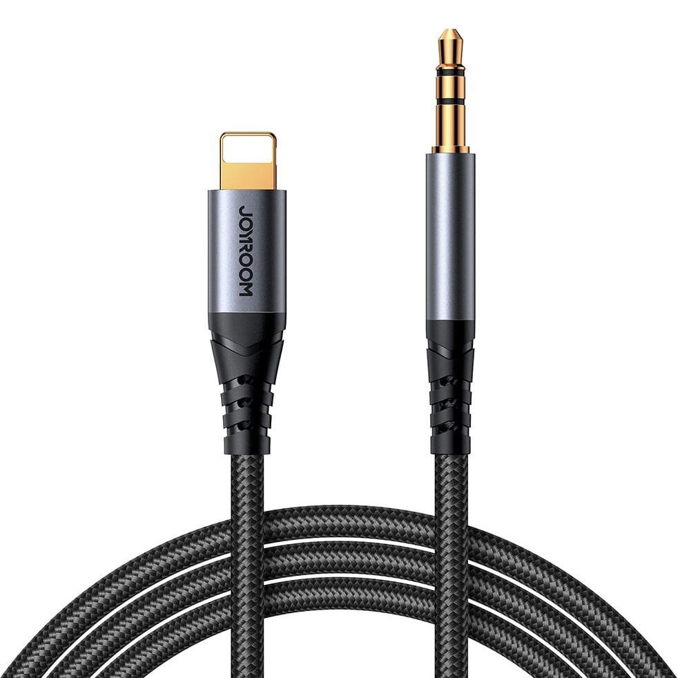 Image of Kabel audio Joyroom SY-A06, AUX Jack 3.5mm - Lightning, 1,2m, czarny