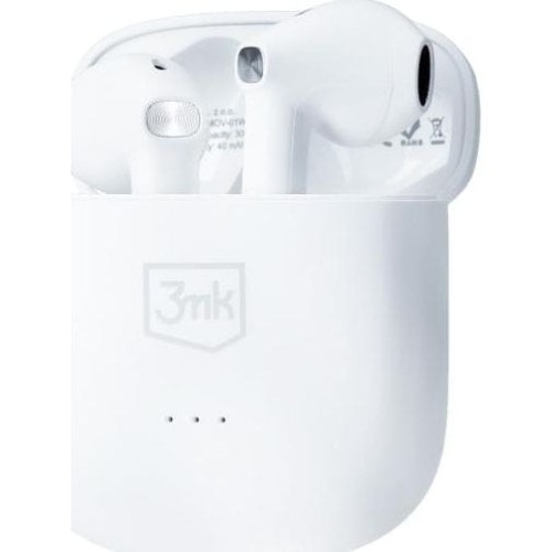 Image of Bezprzewodowe słuchawki douszne 3mk MovePods Bluetooth, białe