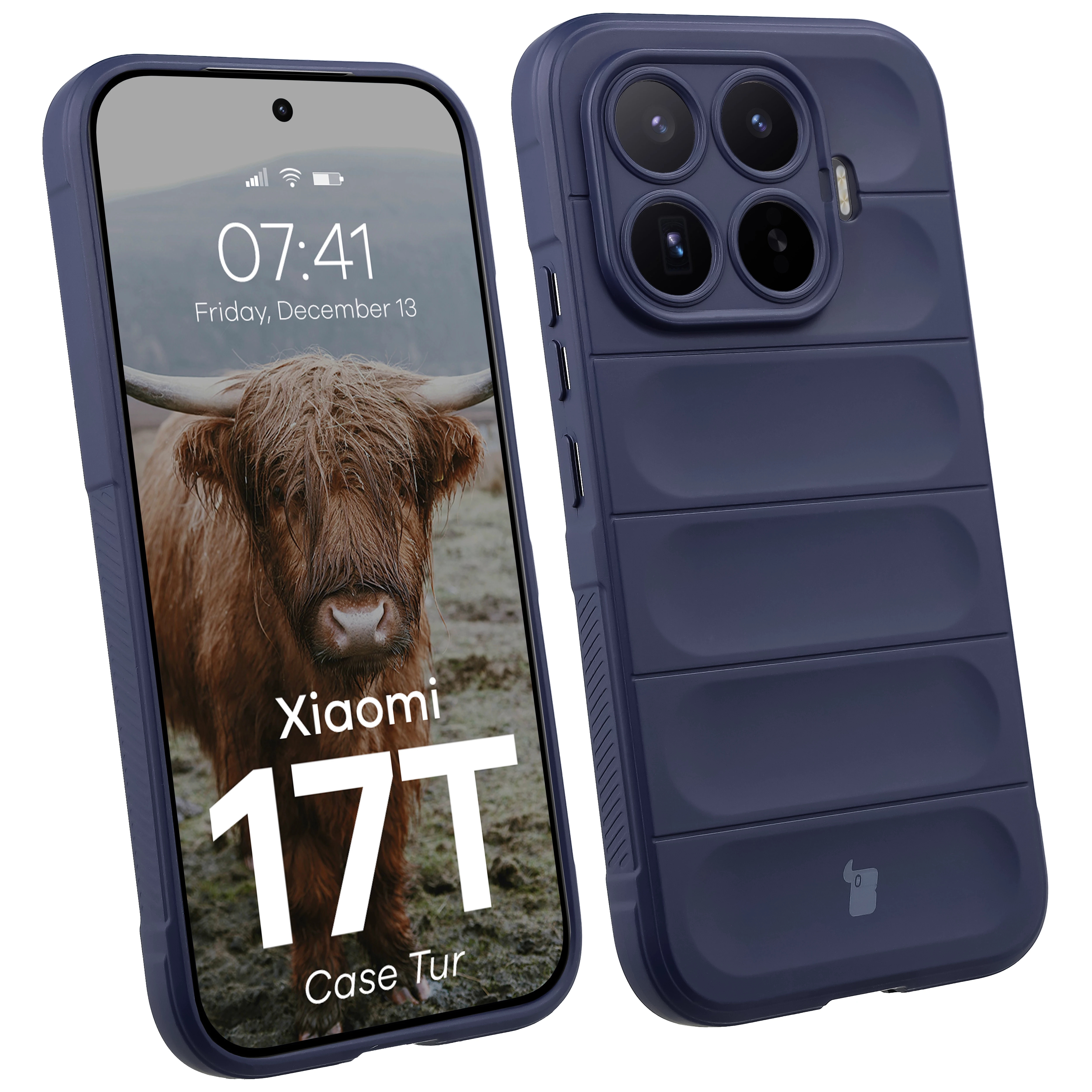 Pancerne etui Bizon Case Tur do Xiaomi 17T, granatowe