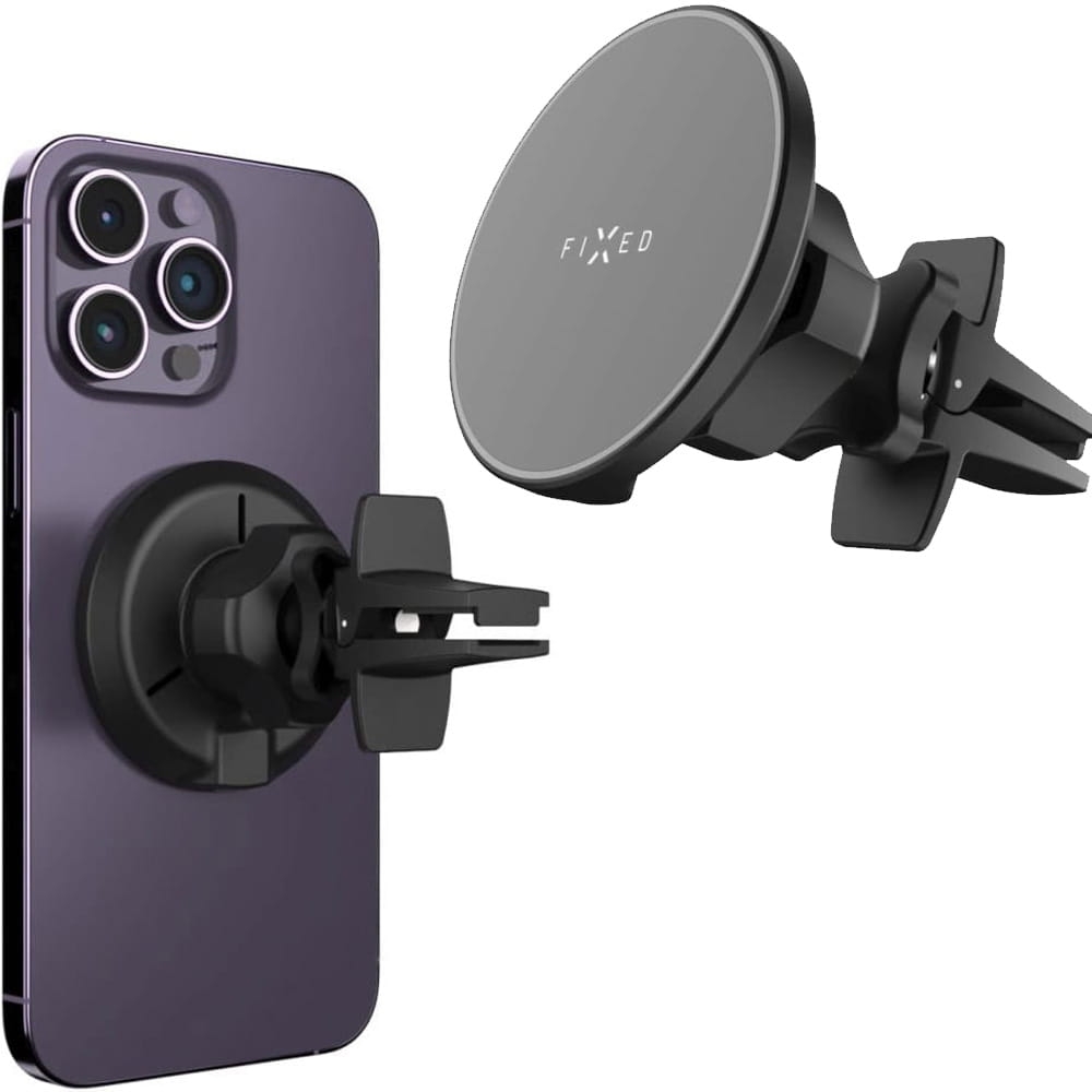 Image of OUTLET: Uchwyt samochodowy magnetyczny Fixed MagRound z ładowaniem bezprzewodowym 7,5W / 15W, MagSafe, czarny