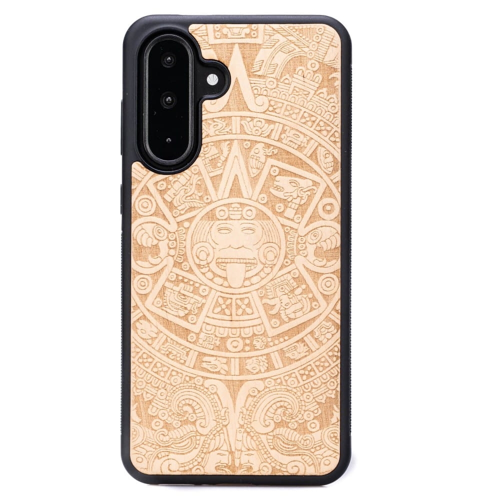 Image of Drewniane etui do Galaxy A26 5G, Bewood Kalendarz Aztecki Aniegre