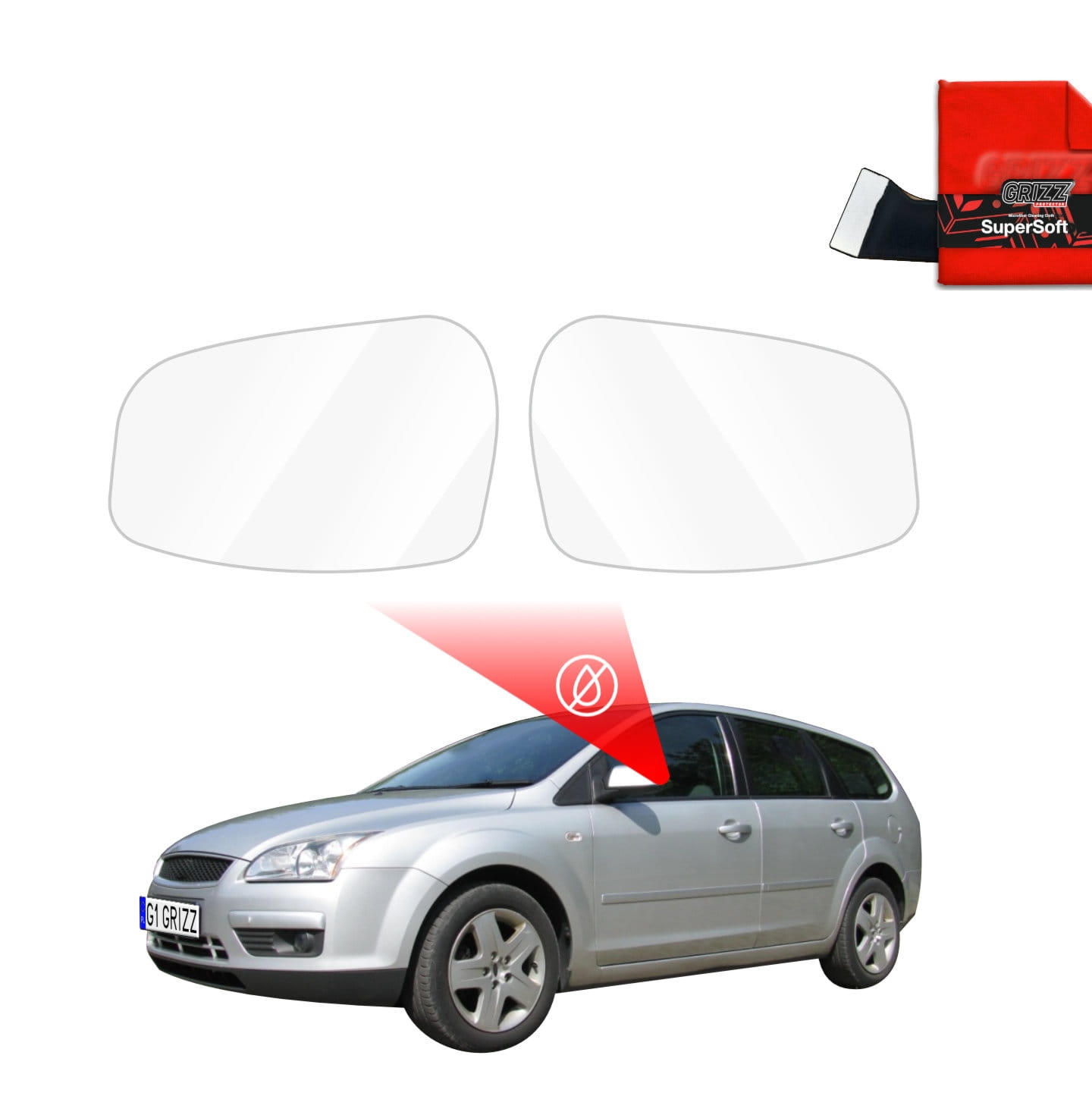 Folia przeciwdeszczowa Grizz Protector na lusterka do Ford Focus Mk2 Kombi (2004-2007)