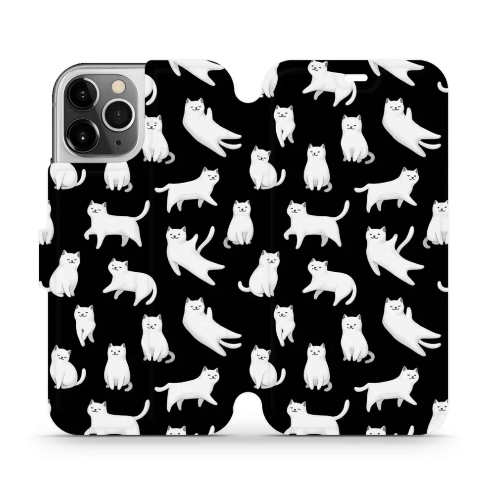 Etui z klapką do iPhone 12 Pro, Mobiwear Book, kotki luna