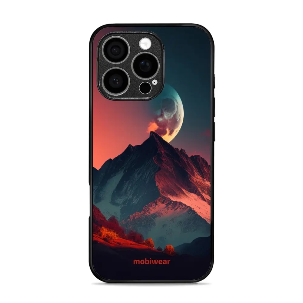 Etui ochronne do iPhone 16 Pro, Mobiwear Glossy Case, górski zmierzch