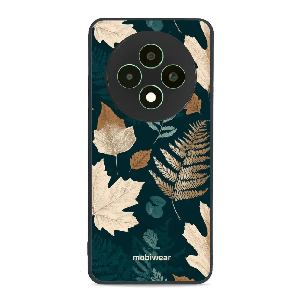 Etui ochronne do OPPO Reno12 F, Mobiwear Glossy Case, zielnik z liści i paproci