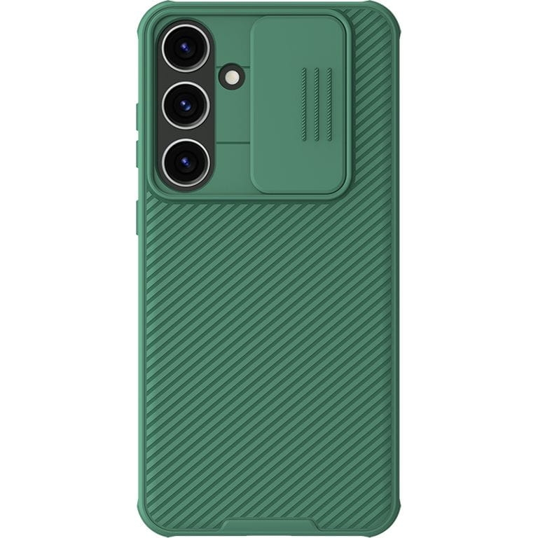 Image of Etui z ochroną aparatu i MagSafe Nillkin CamShield Pro Magnetic do Galaxy S24 Plus, ciemnozielone