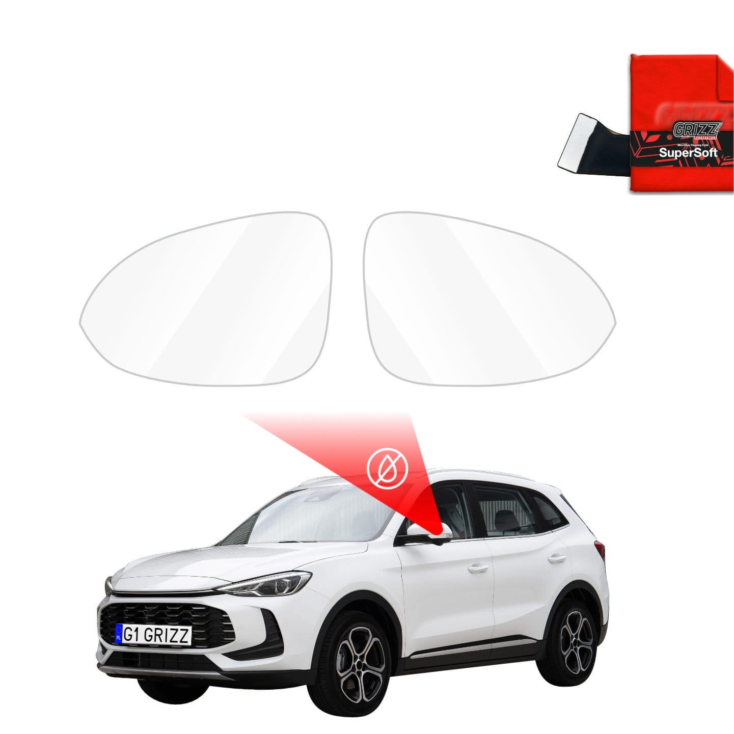 Folia przeciwdeszczowa Grizz Protector na lusterka do MG ZS (2019-2026)