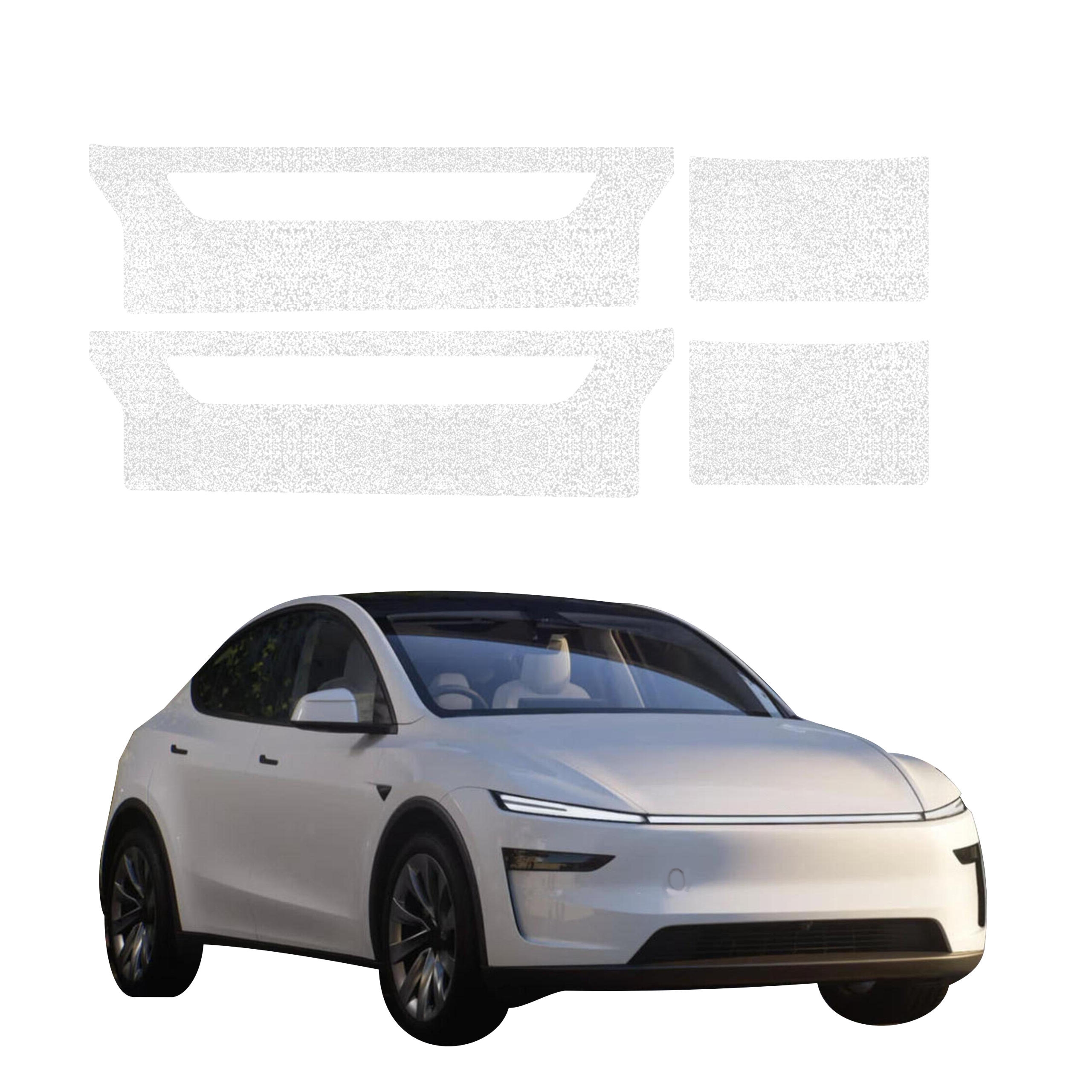 4w1 Biała powłoka techniczna Grizz Protector na progi Tesla Model Y Juniper (2024-2025)