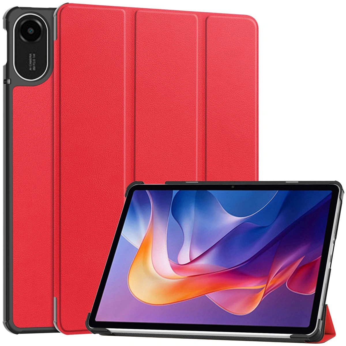 Image of Etui z klapką Bizon Case Tab Croc do Xiaomi Redmi Pad 2, czerwone