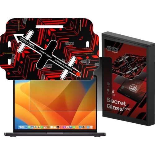 Image of Szkło prywatyzujące na ekran Grizz SecretGlass Easy do MacBook Pro 14" 2024 z ramką aplikacyjną