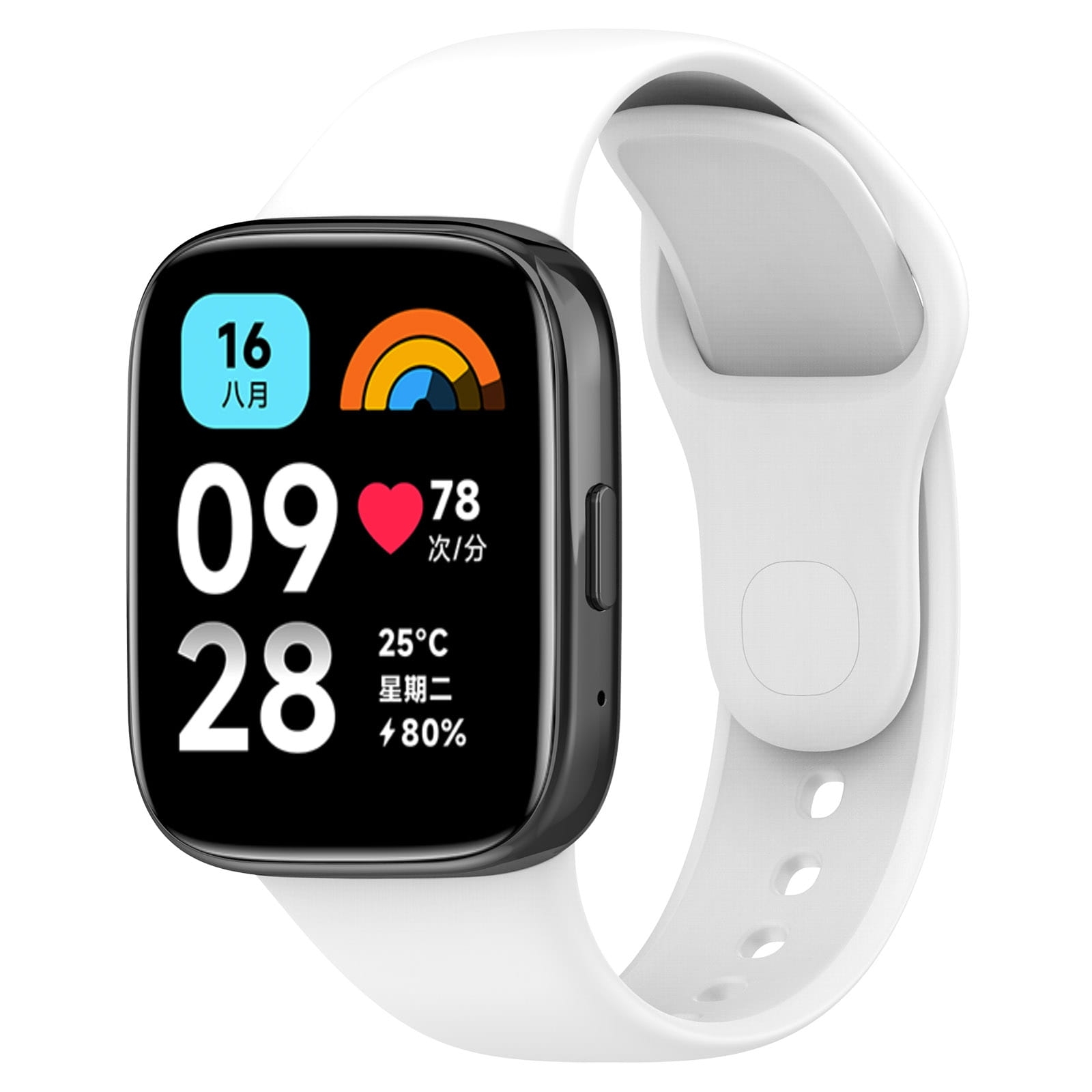 Image of Pasek Bizon Strap Watch Dots do Xiaomi Redmi Watch 3 Active, biały