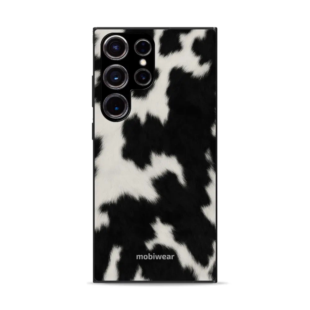 Etui ochronne do Galaxy S23 Ultra, Mobiwear Glossy Case, krowie futerko