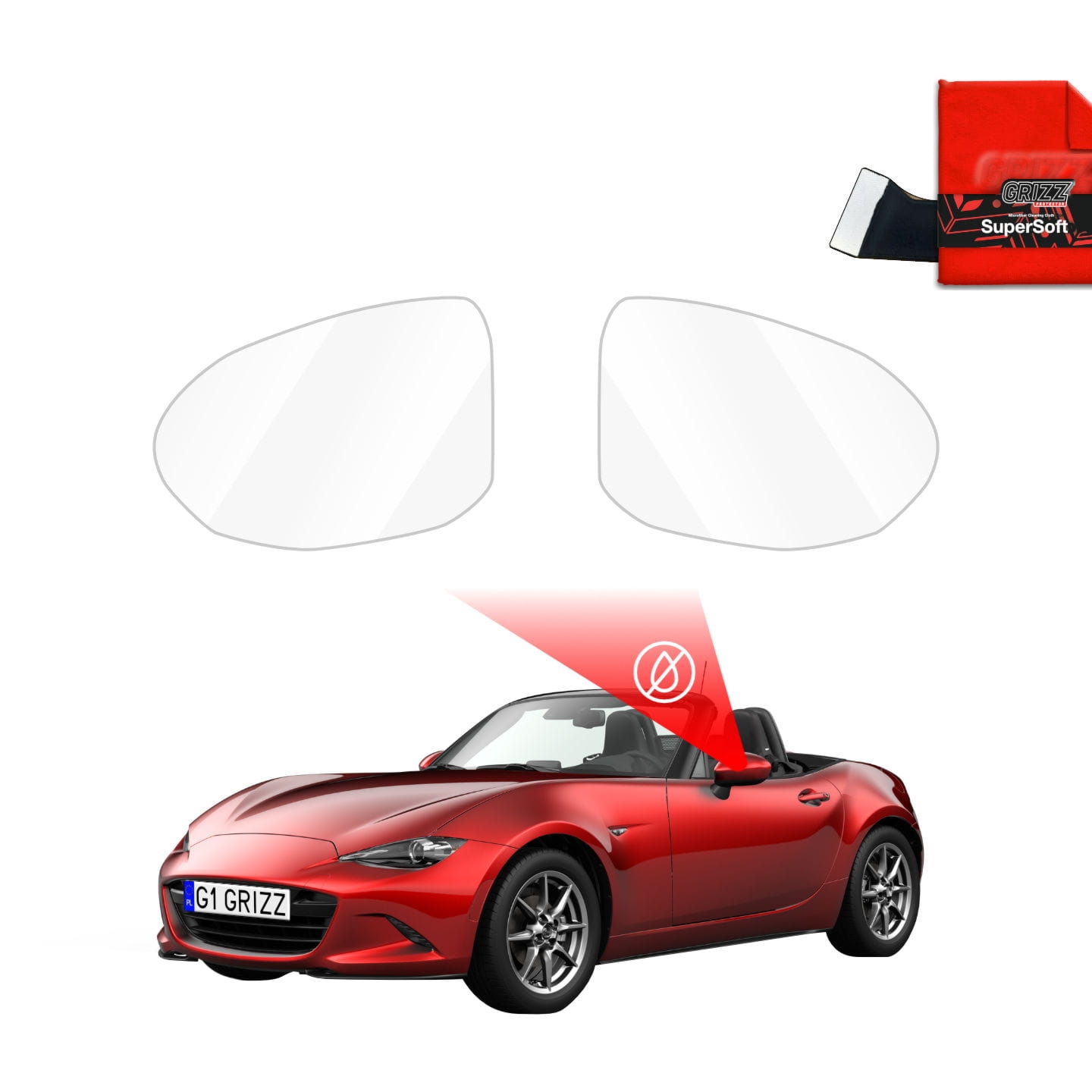 Folia przeciwdeszczowa Grizz Protector na lusterka do Mazda MX-5 (2019-2026)