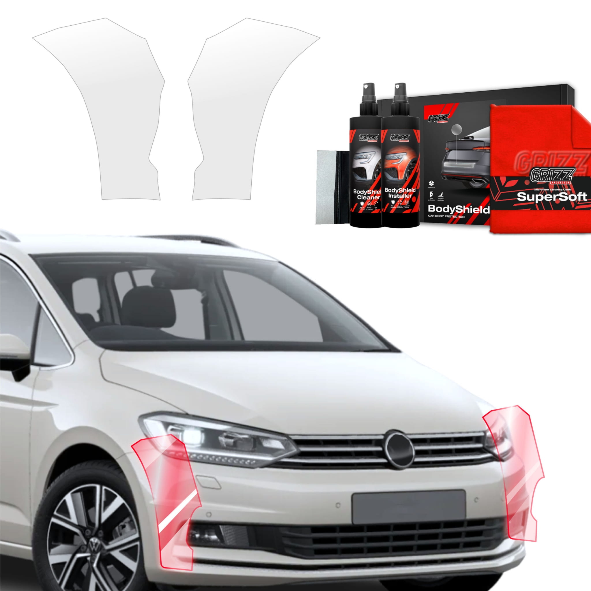 2w1 Folia ochronna Grizz Protector na zderzak do Volkswagen VW Touran (2024-2026)