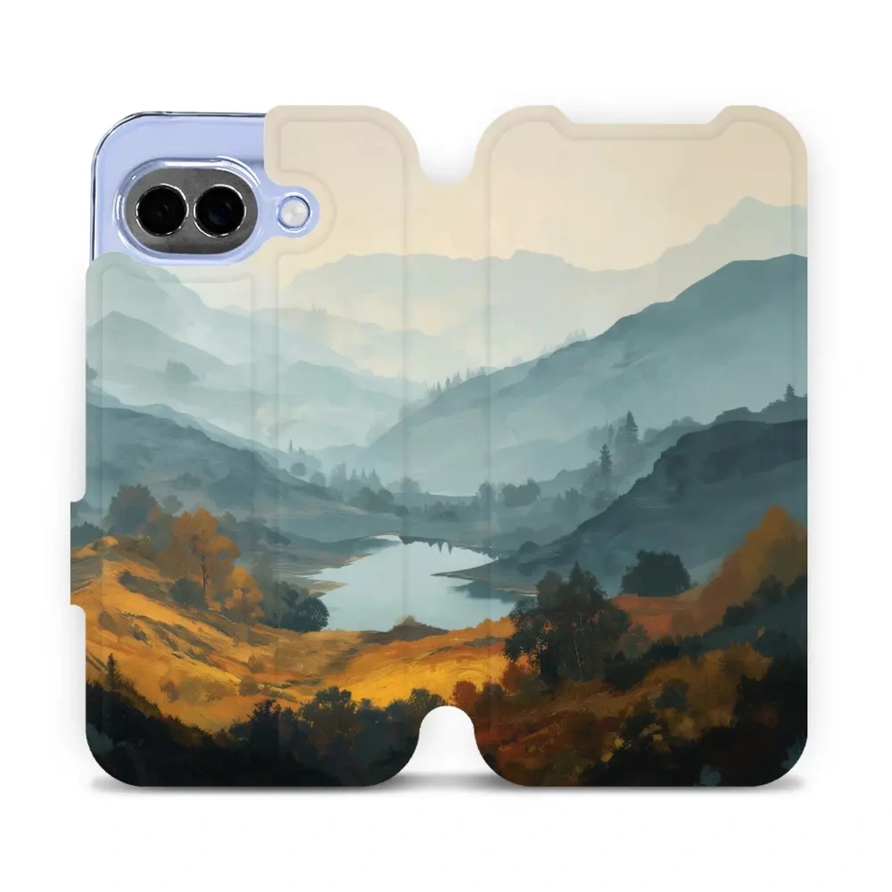 Etui z klapką do Google Pixel 10a, Mobiwear Book, jezioro w dolinie
