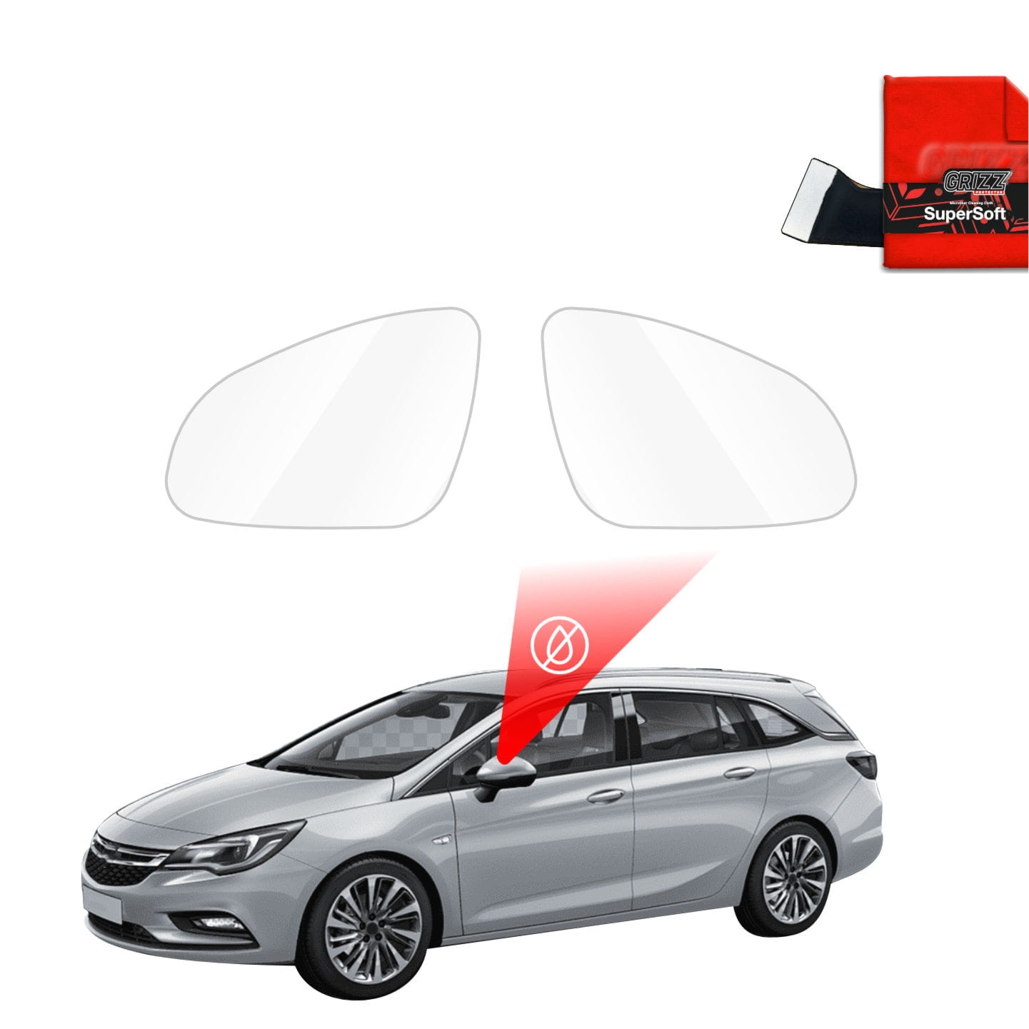 Folia przeciwdeszczowa Grizz Protector na lusterka do Opel Astra J Kombi 5D (2009-2015)