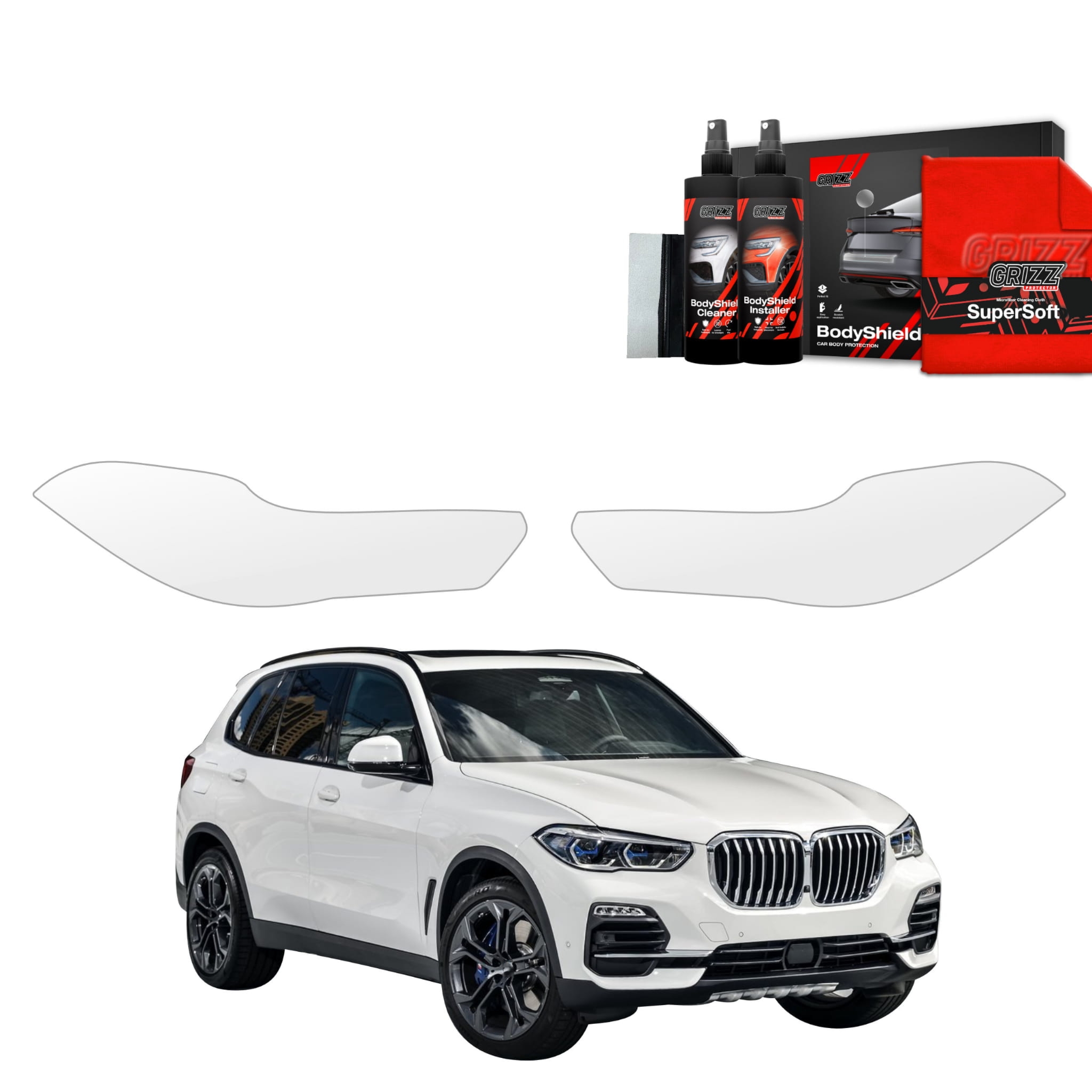 2w1 Folia ochronna na lampy Grizz Protector do BMW X5 (2018-2023)