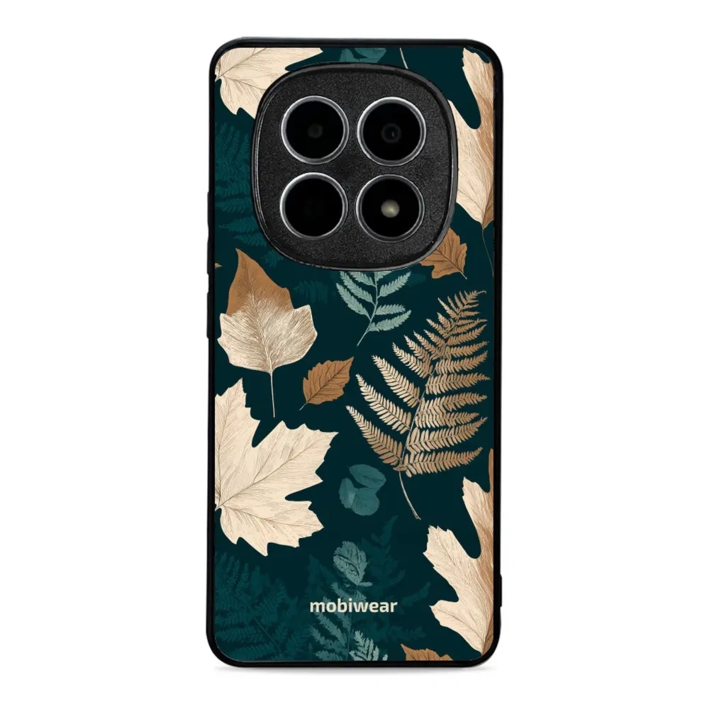 Etui ochronne do Xiaomi POCO M8 5G, Mobiwear Glossy Case, zielnik z liści i paproci