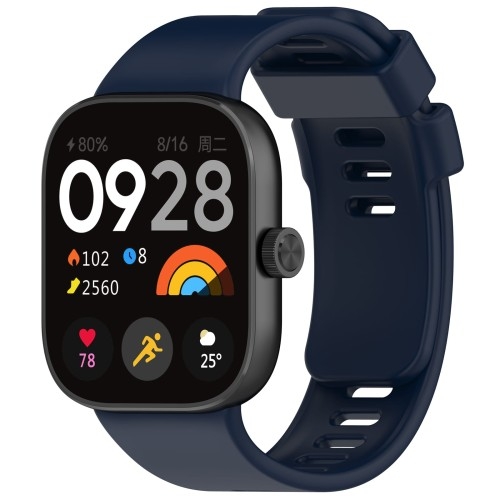 Image of Pasek Bizon Strap Watch Silicone do Xiaomi Redmi Watch 4 / Xiaomi Band 8 Pro, granatowy