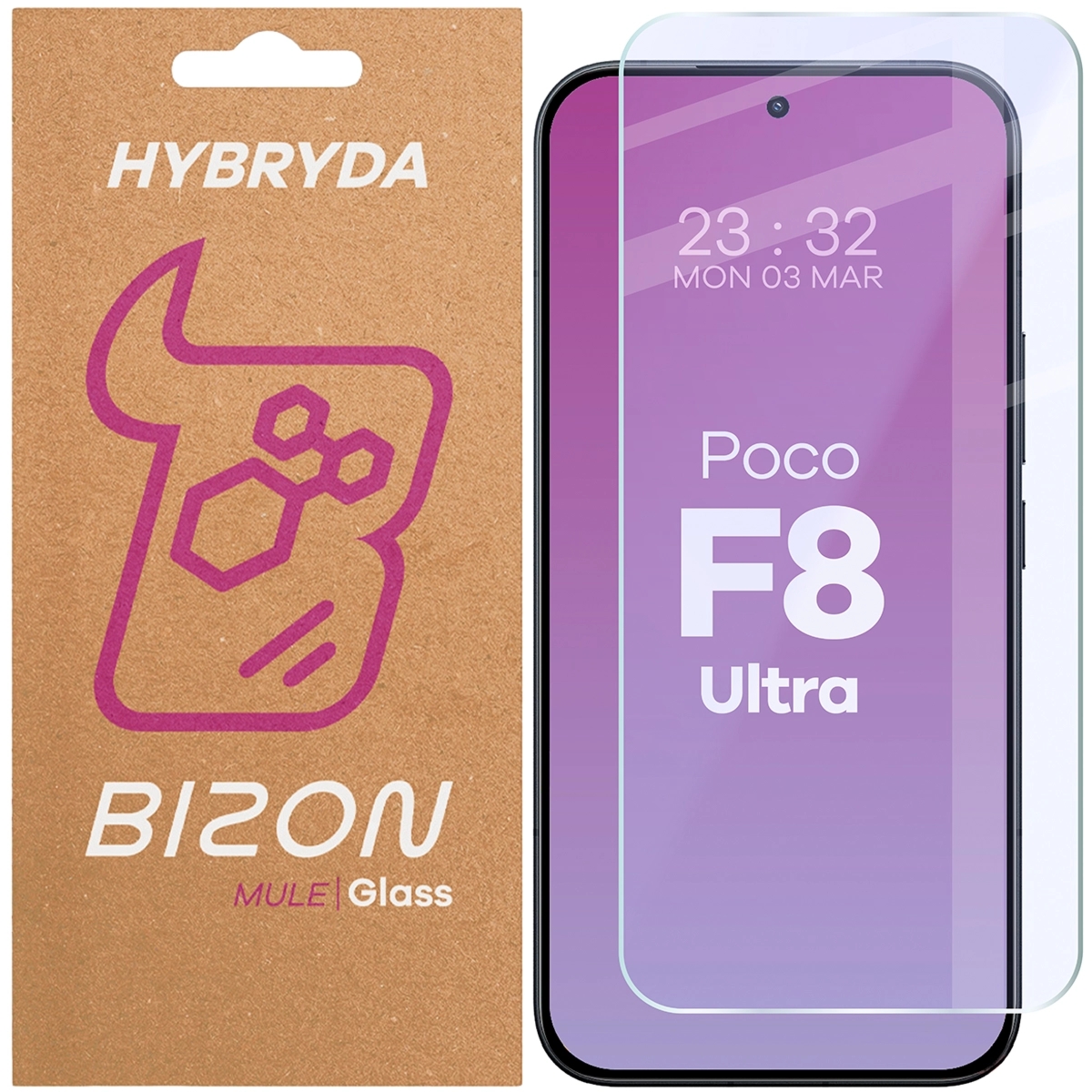 Elastyczne szkło hybrydowe Bizon Hybrid Mule do Xiaomi POCO F8 Ultra