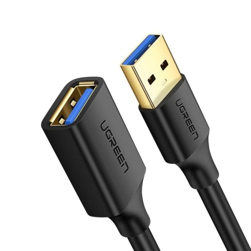 Image of Kabel przejściówka Ugreen USB 3.0 (żeński) - USB 3.0 (męski), przedłużacz 5 Gbps, 1 m, czarny