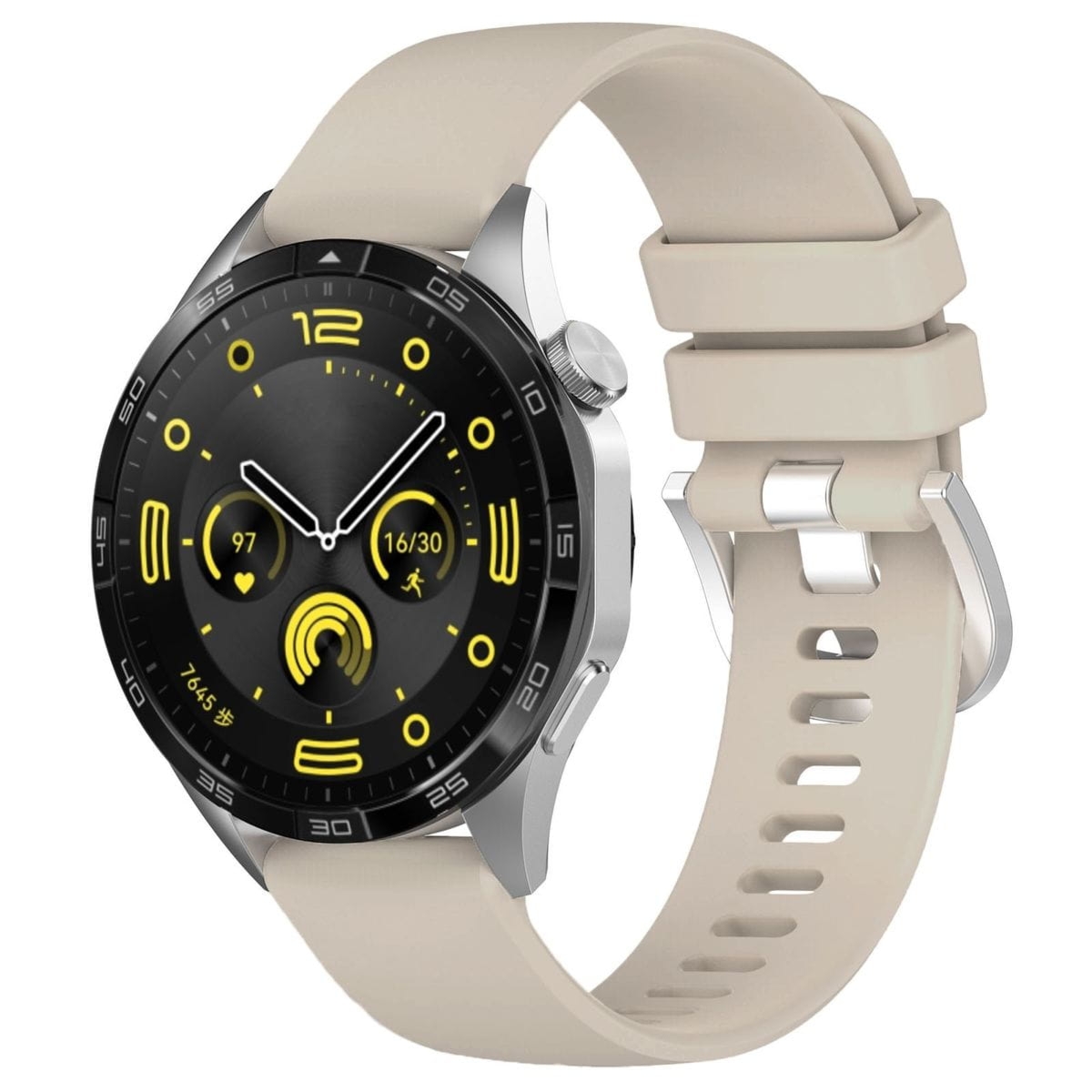 Pasek silikonowy do smartwatcha, Bizon Strap Watch Silicone Pro T, QuickRelease 18 mm, jasnoszary