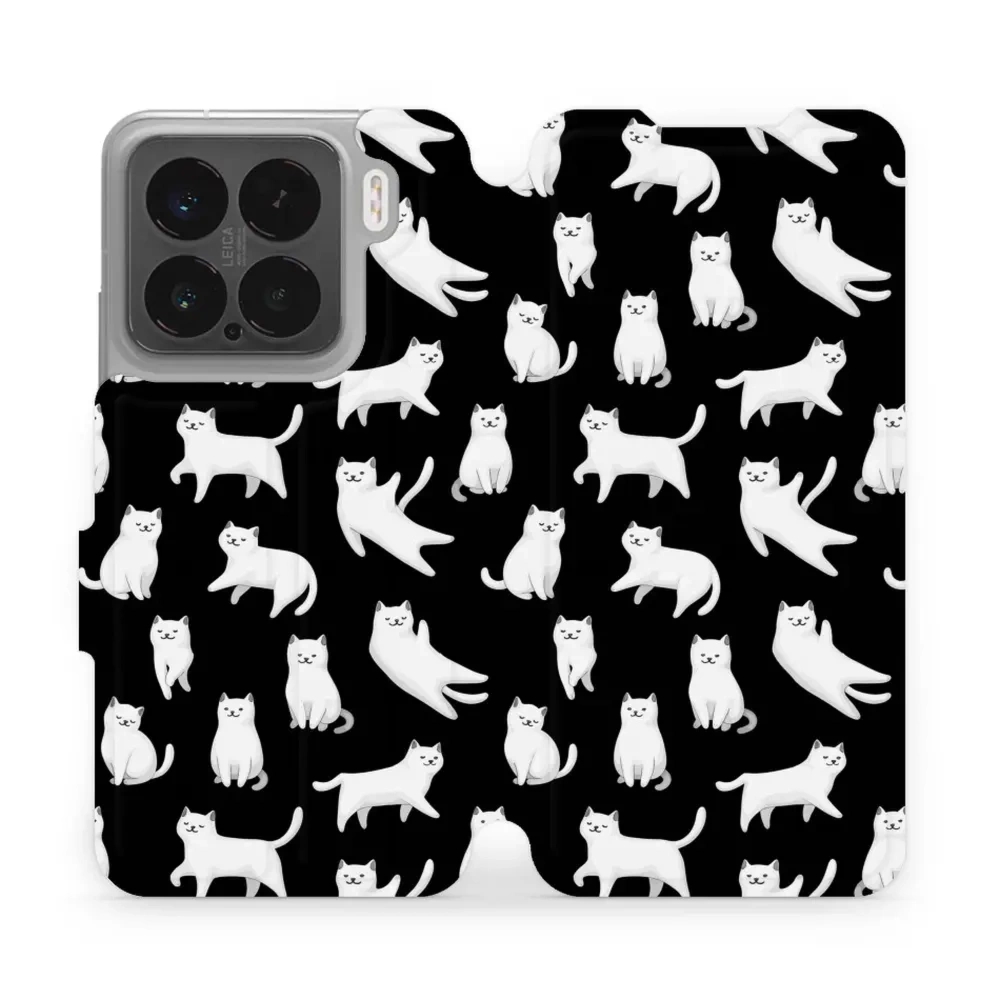 Etui z klapką do Xiaomi 15, Mobiwear Book, kotki luna