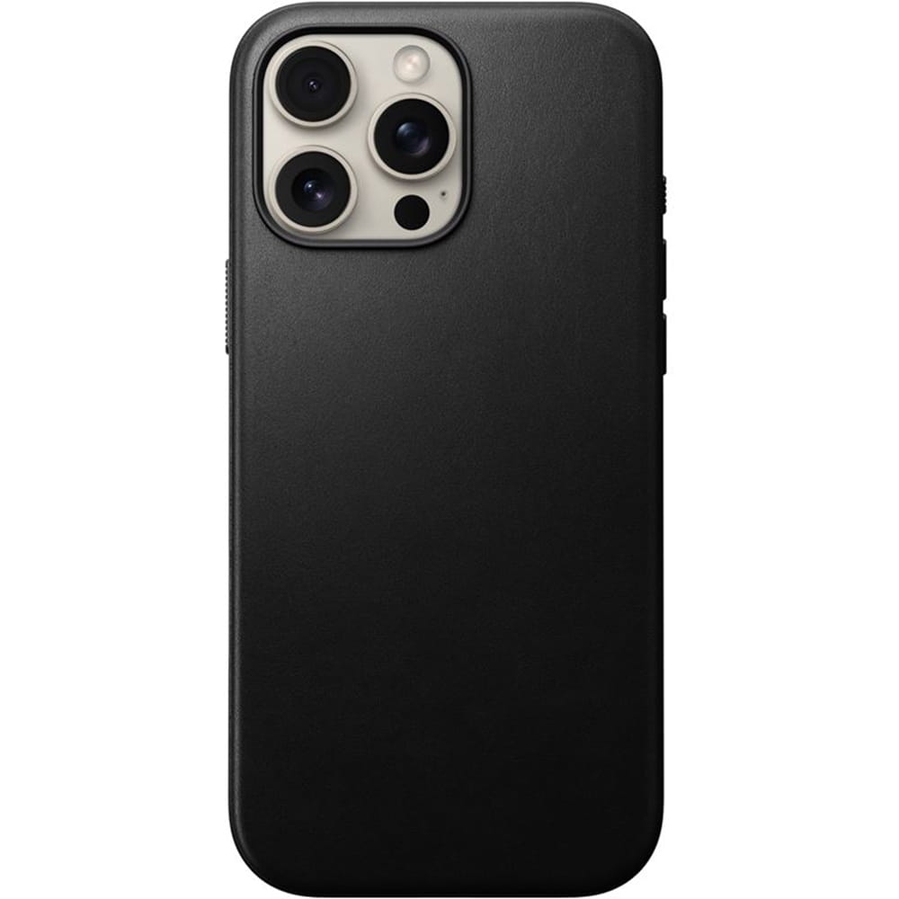 Image of Skórzane etui Nomad Modern Leather do MagSafe, do iPhone 16 Pro Max, czarne