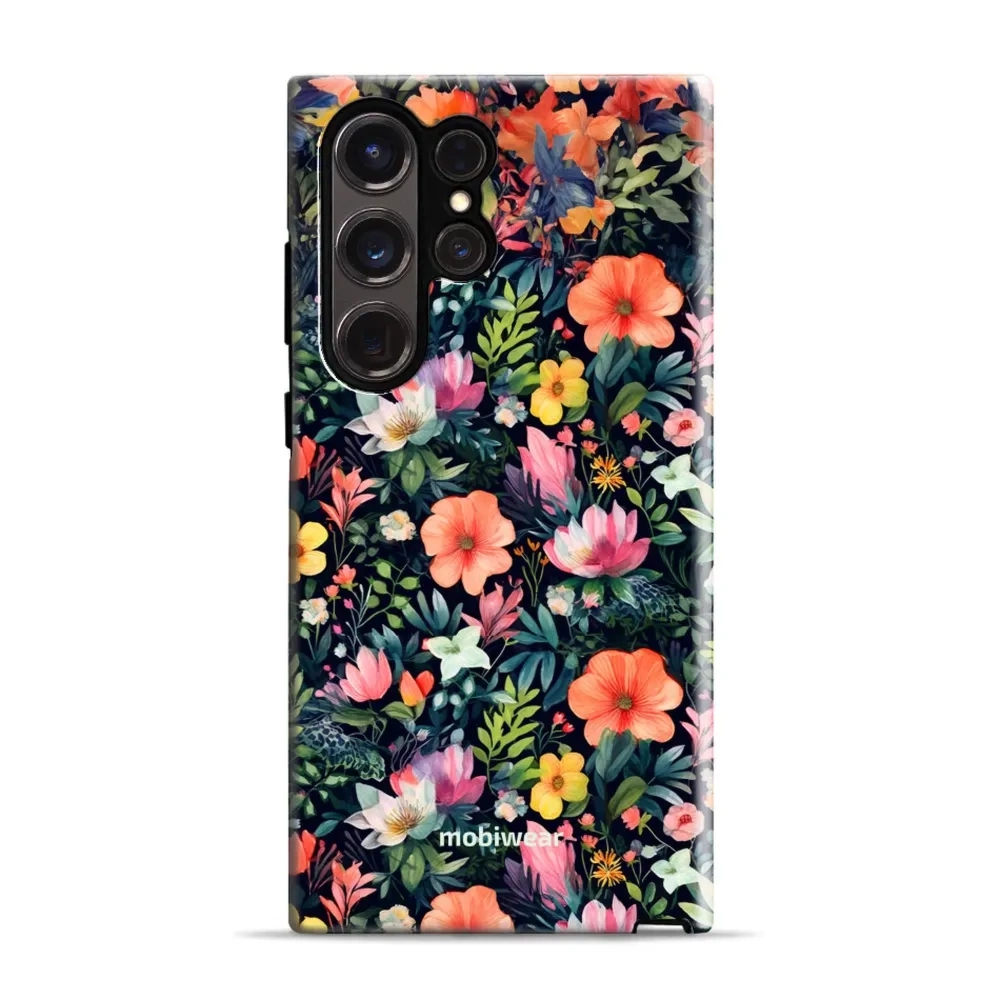 Etui ochronne do Galaxy S23 Ultra, Mobiwear Elite Pro, kolorowo-kwieciste