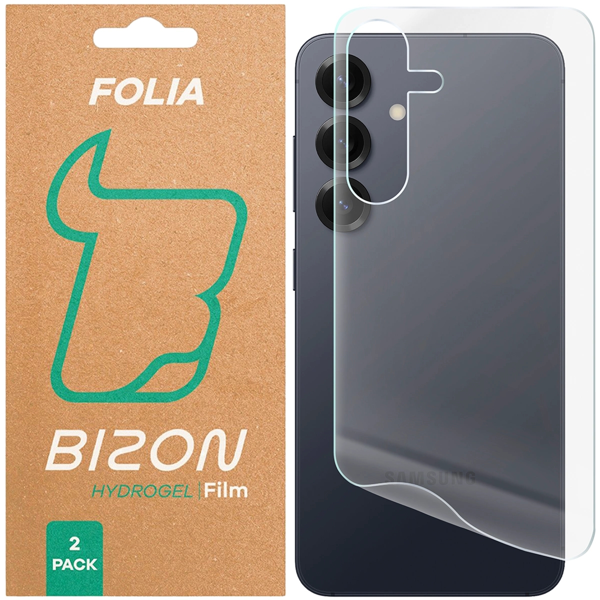 Folia hydrożelowa na tył Bizon Film Hydrogel Back Duo do Galaxy S25, 2 sztuki