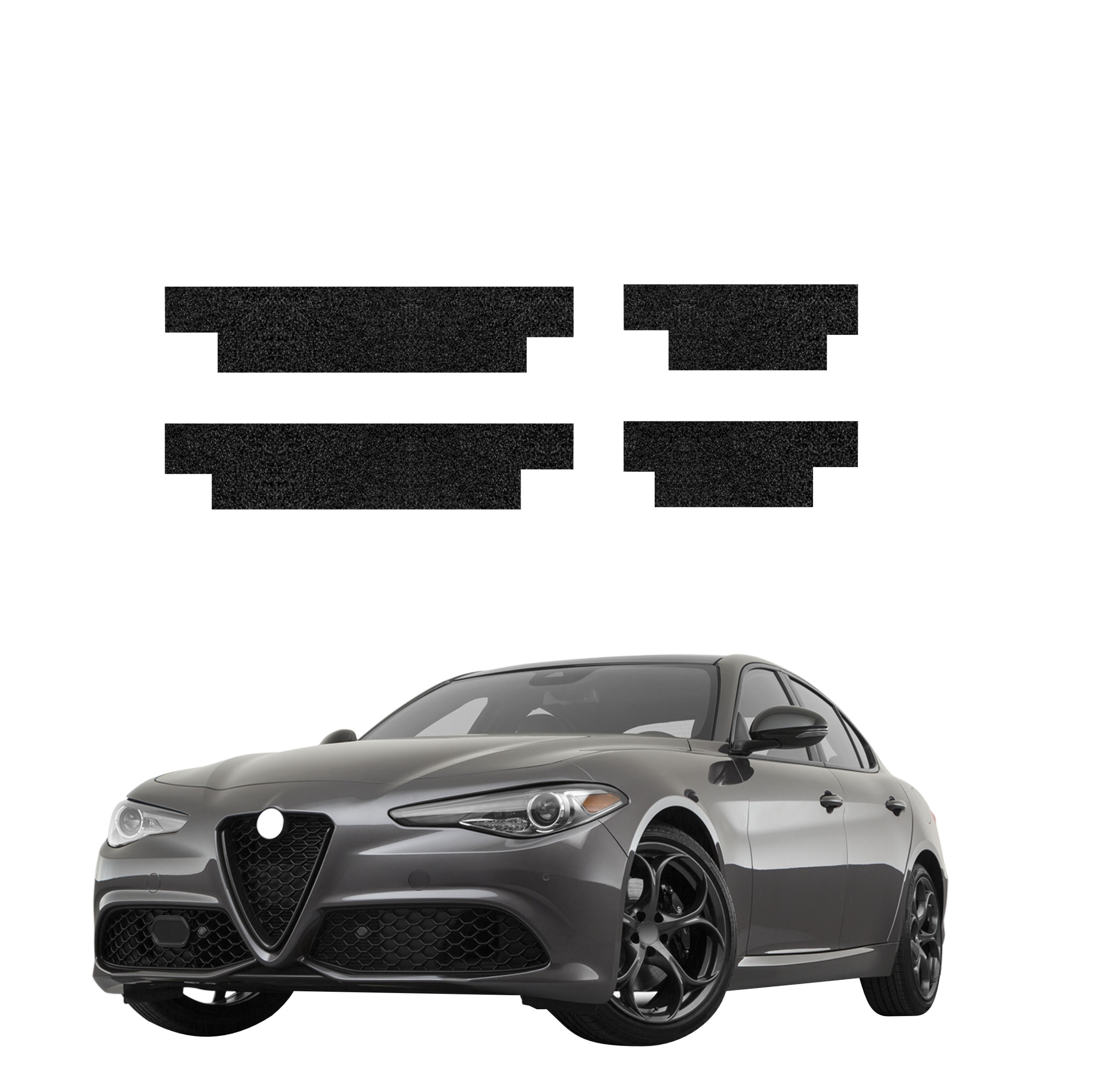 4w1 Czarna powłoka techniczna Grizz Protector na progi Alfa Romeo Giulia (2023-2026)