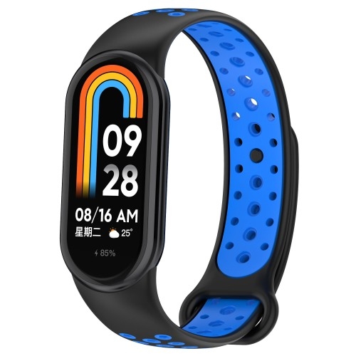 Image of Pasek Bizon Strap Watch Octo do Xiaomi Mi Smart Band 8, czarno-niebieski