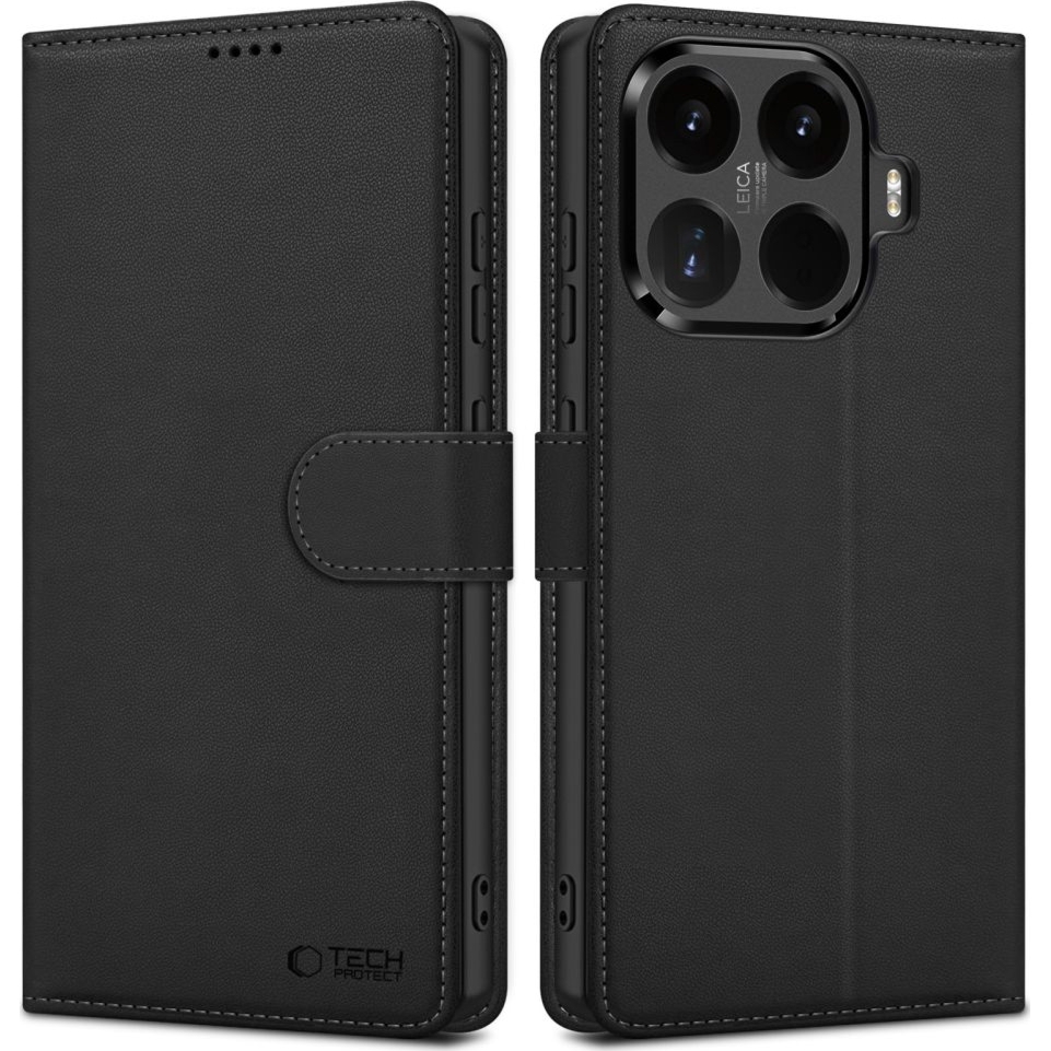 Etui z klapką Tech-Protect Wallet do Xiaomi 17T Pro, czarne