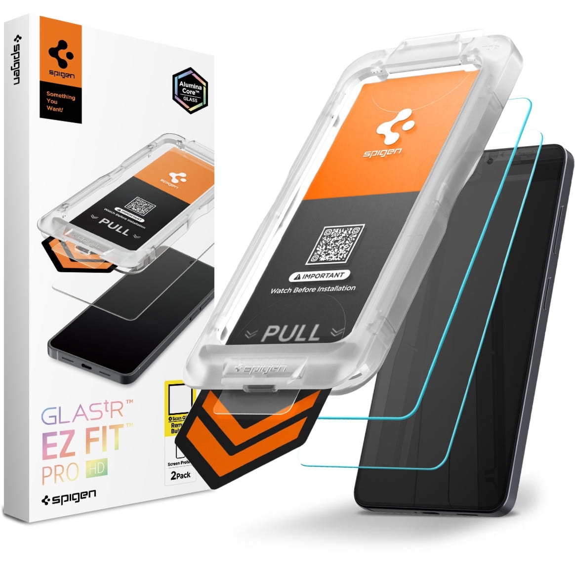 Szkło do etui + Aplikator Spigen Glas.tR EZ Fit Pro 2-Pack (AC) do Galaxy S26 Plus