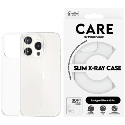 Image of Etui CARE by PanzerGlass Slim X-Ray Case do iPhone 15 Pro, przezroczyste