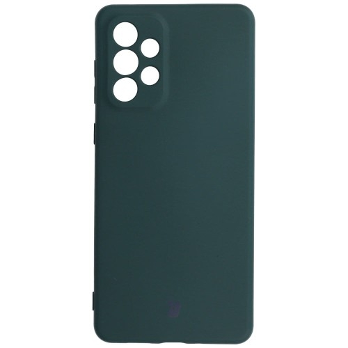 Image of Etui Bizon Case Silicone do Galaxy A73 5G, ciemnozielone