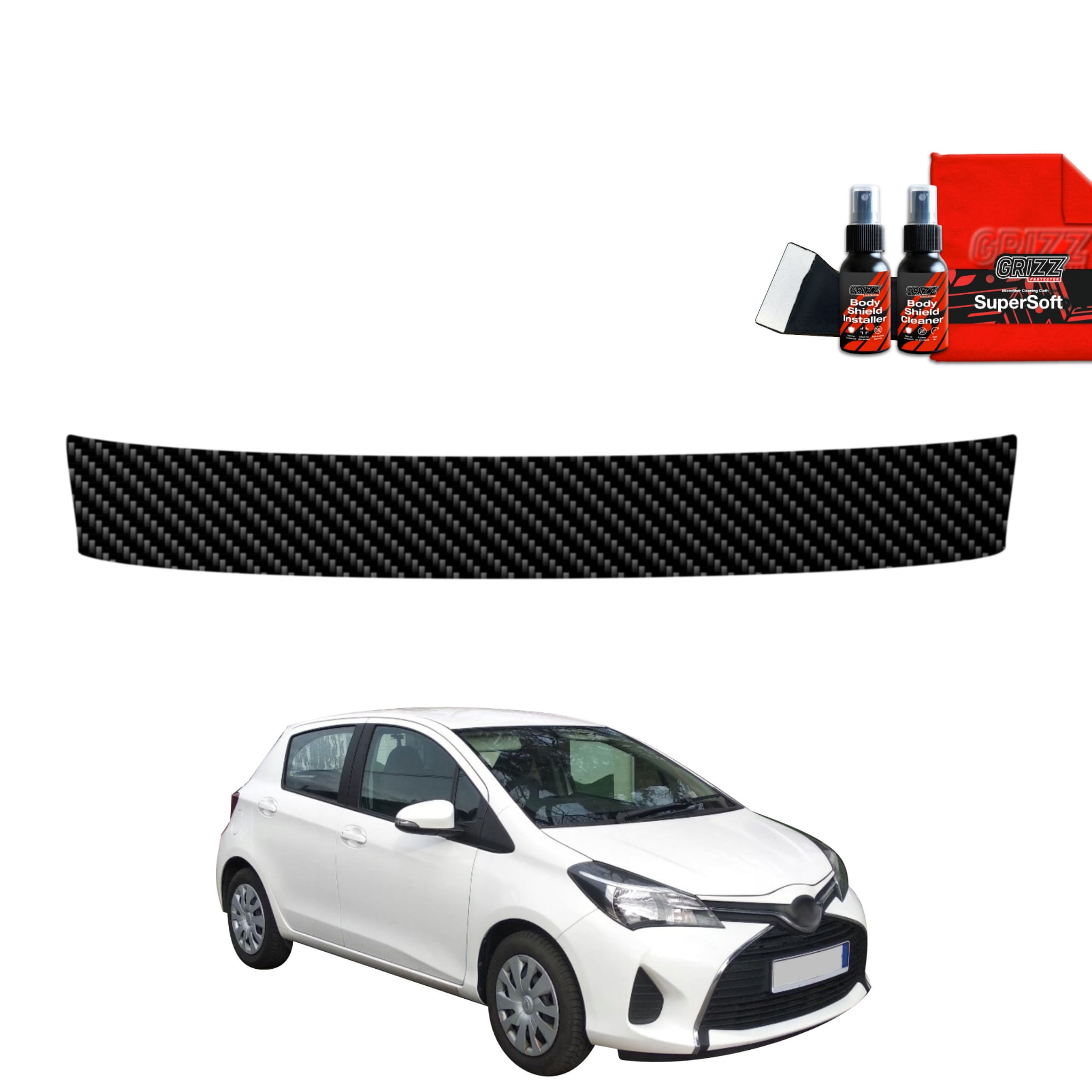 Folia karbonowa Grizz Protector na próg bagażnika do Toyota Yaris (2011-2016)