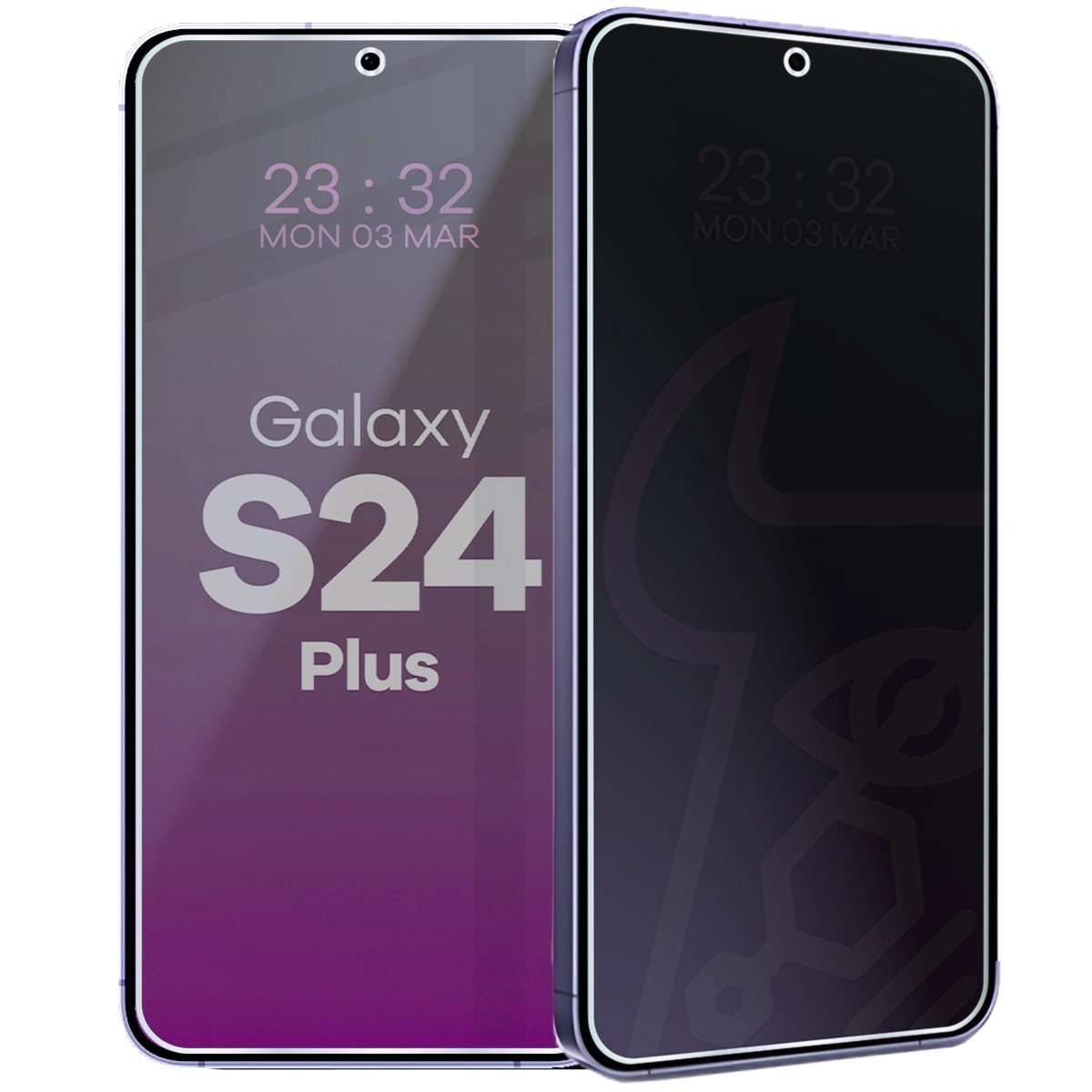 Prywatyzujące szkło hybrydowe Bizon Hybrid Shadow do Galaxy S24 Plus, matowe