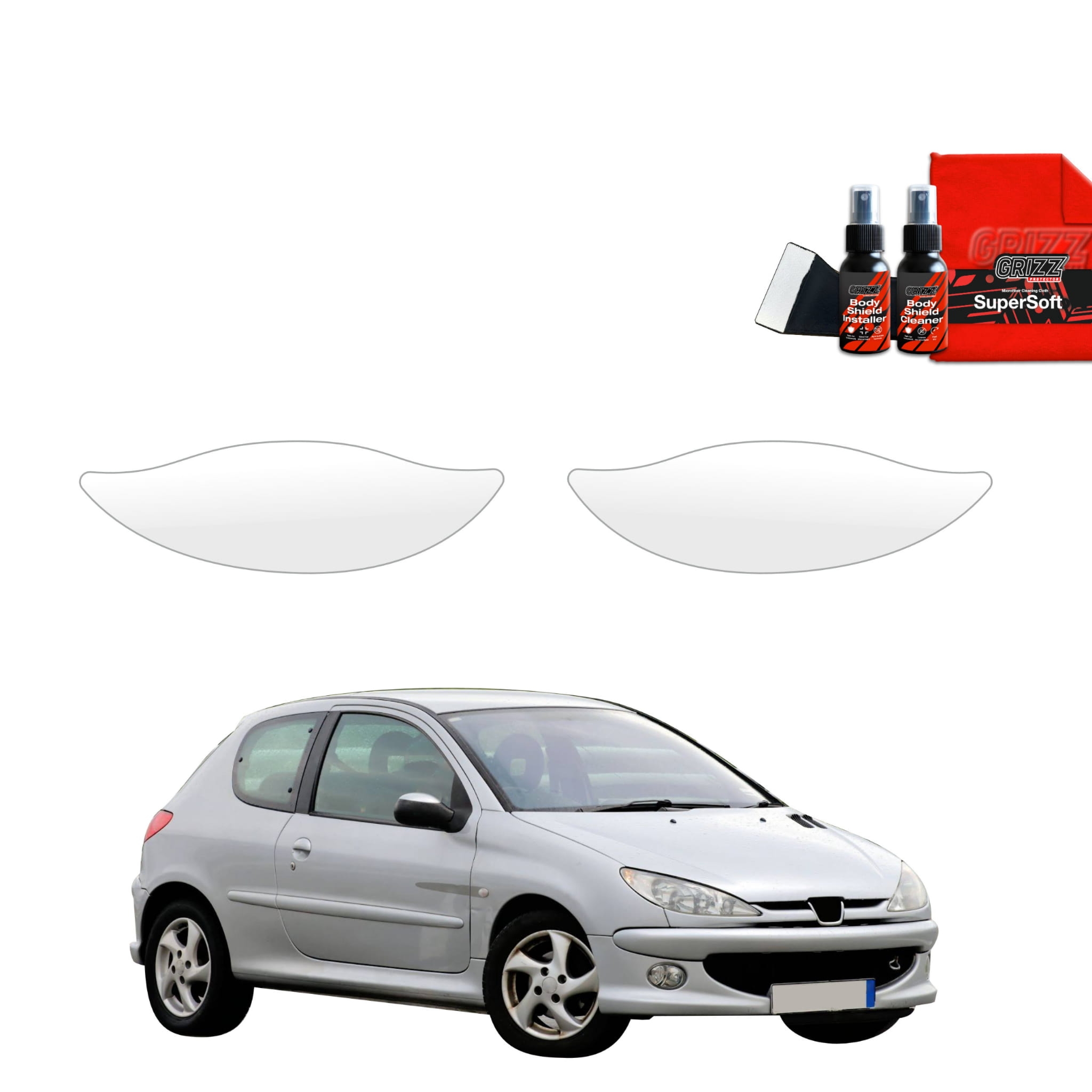 2w1 Folia ochronna pod klamki Grizz Protector do Peugeot 206 (1998-2009)