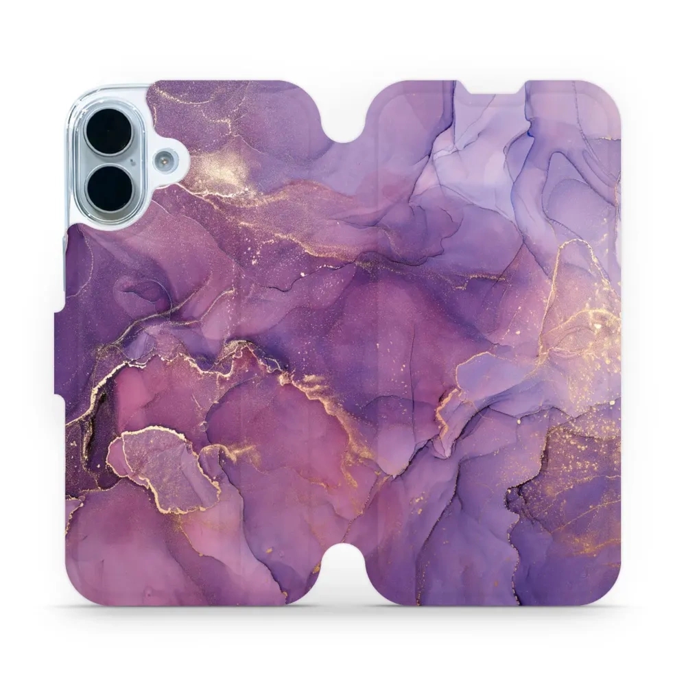 Etui z klapką do iPhone 17, Mobiwear Book, fioletowe