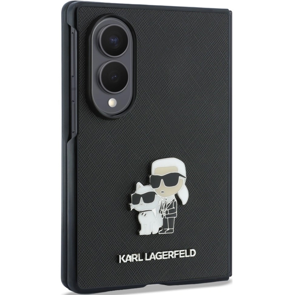Etui Karl Lagerfeld Saffiano Pins do Galaxy Z Fold8, czarne