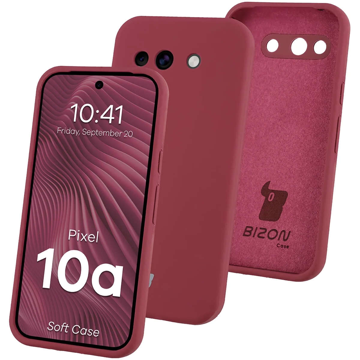 Silikonowe etui Bizon Soft Case do Google Pixel 10a, ciemnofioletowe